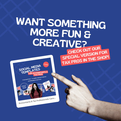 Accounting Canva Templates | Editable Instagram Posts for Bookkeeping & Finance Professionals