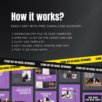 Lawyer Canva Templates | Editable Instagram Posts for Law Firms & Attorneys