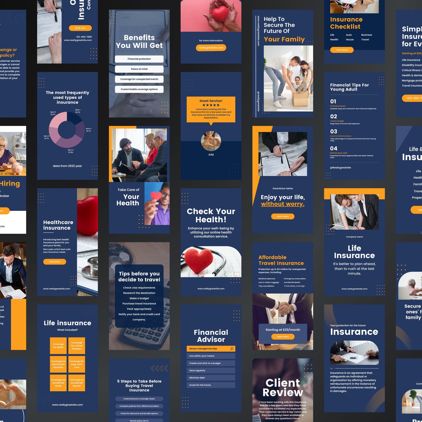 Insurance Canva Templates | Editable Instagram Posts and Stories for Agents & Brokers