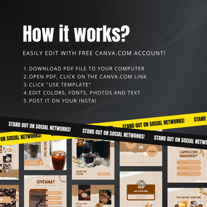 Coffee Shop Canva Templates | Editable Instagram Posts for Cafes & Beverage Businesses