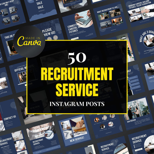 Recruitment Canva Templates | Editable Instagram Posts for Hiring & Staffing Agencies
