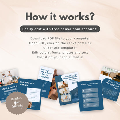 Moving Service Canva Templates | Editable Instagram Posts for Movers & Relocation Companies