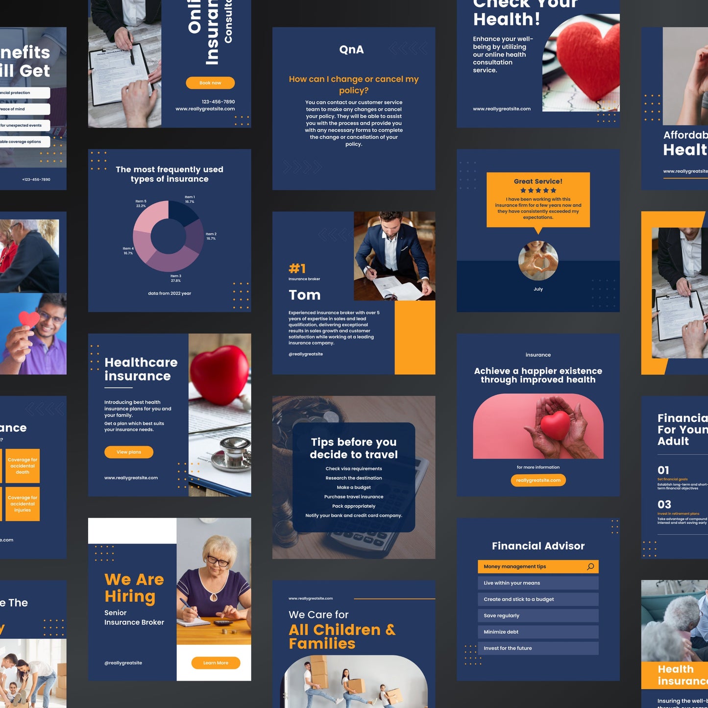 Insurance Canva Templates | Editable Instagram Posts and Stories for Agents & Brokers
