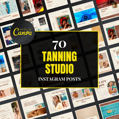 Tanning Studio Canva Templates | Editable Instagram Posts for Spray Tan & Beauty Studios
