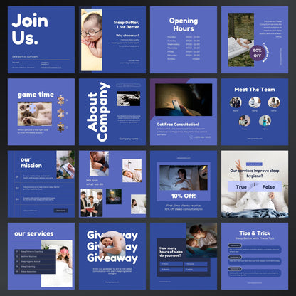 Sleep Consultant Canva Templates | Editable Instagram Posts for Baby Sleep Coaches