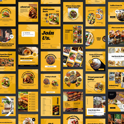 Kebab Shop Canva Templates | Editable Instagram Posts for Restaurants & Kebab Businesses