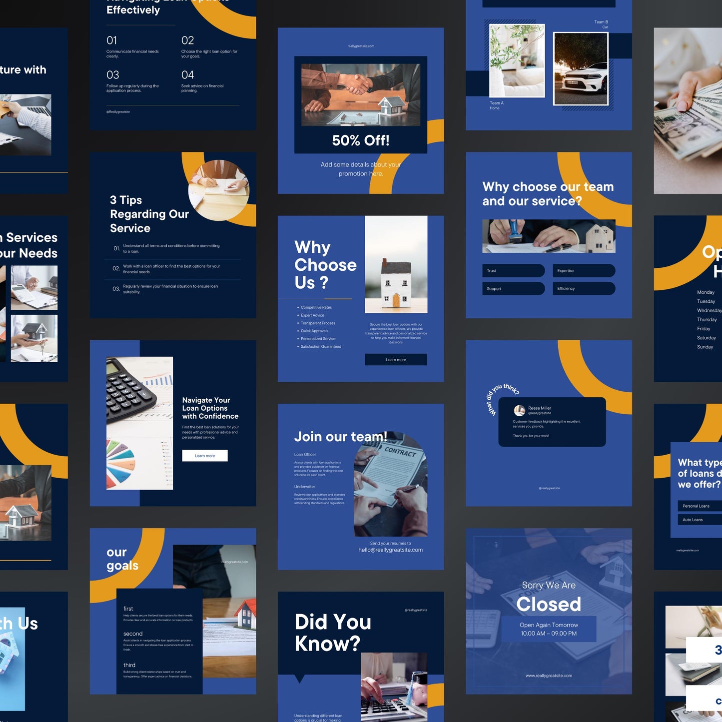 Loan Officer Canva Templates | Editable Instagram Posts for Mortgage Brokers & Finance Advisors