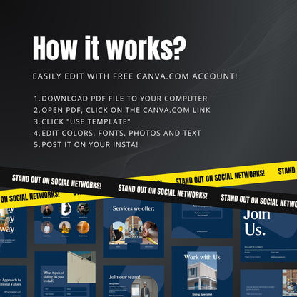 Siding Services Canva Templates | Editable Instagram Posts for Siding Contractors & Home Remodelers