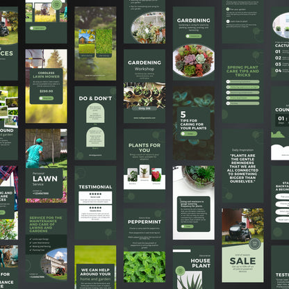 Lawn Care Canva Templates | Editable Instagram Posts for Landscaping & Lawn Mowing Businesses