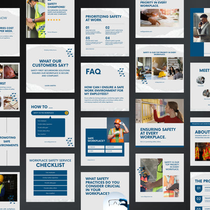 Workplace Safety Canva Templates | Editable Instagram Posts for Safety & Compliance Training