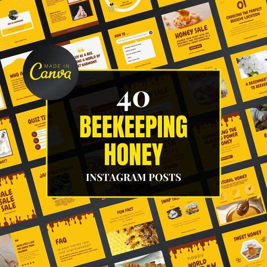 Beekeeping Canva Templates | Editable Instagram Posts for Honey & Beekeeping Businesses