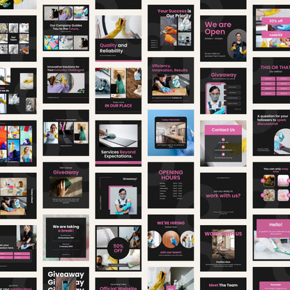 Cleaning Service Canva Templates | Editable Instagram Posts for Cleaners & Maid Businesses
