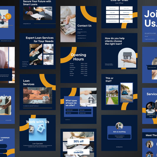 Loan Officer Canva Templates | Editable Instagram Posts for Mortgage Brokers & Finance Advisors