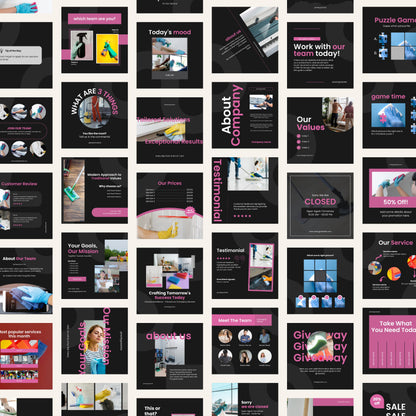 Cleaning Service Canva Templates | Editable Instagram Posts for Cleaners & Maid Businesses