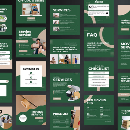 Moving Service Canva Templates | Editable Instagram Posts for Movers & Packing Companies