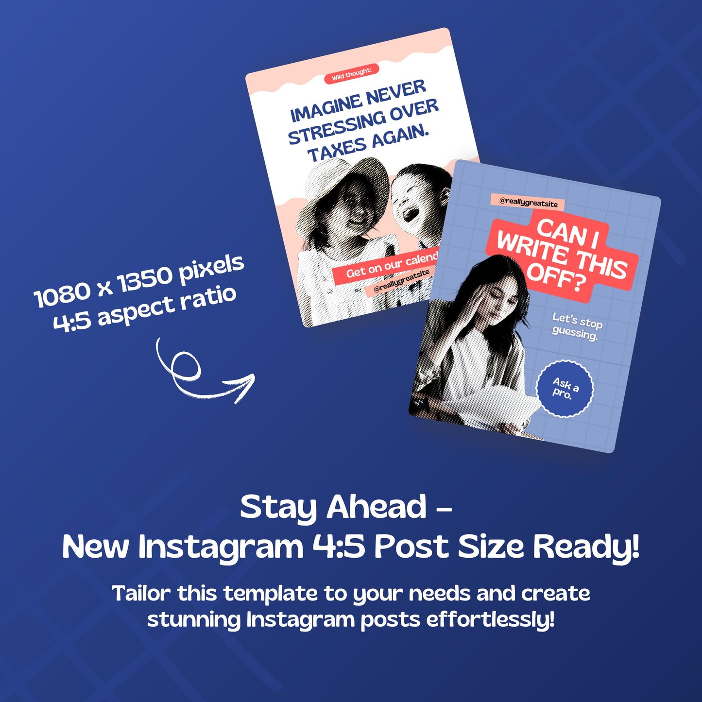 Accountants & Tax Canva Templates | Editable Instagram Posts for Accounting and Bookkeeping Services