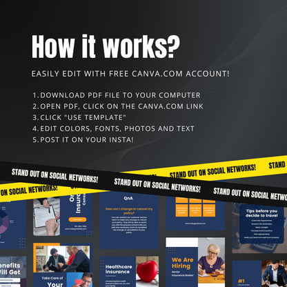Insurance Canva Templates | Editable Instagram Posts and Stories for Agents & Brokers