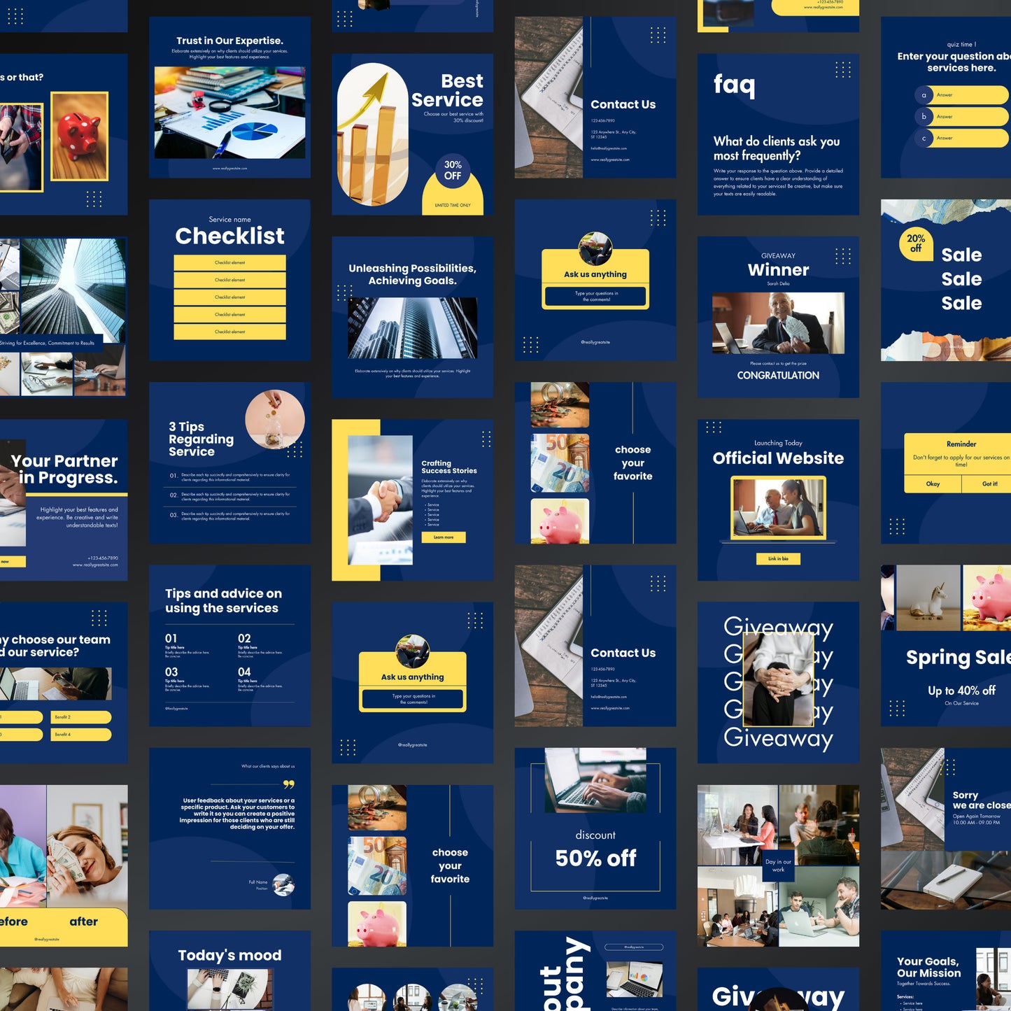 Finance Canva Templates | Editable Instagram Posts for Financial Advisors & Coaches