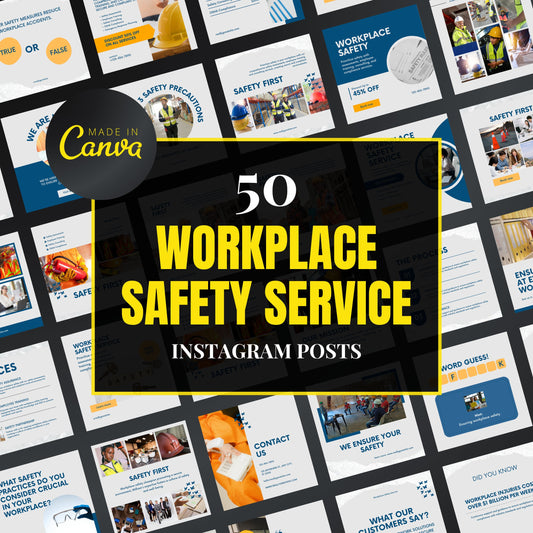 Workplace Safety Canva Templates | Editable Instagram Posts for Safety & Compliance Training