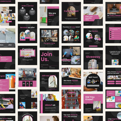Cleaning Service Canva Templates | Editable Instagram Posts for Cleaners & Maid Businesses