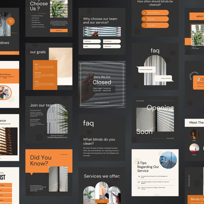 Blinds Cleaning Instagram Templates | Editable Canva Posts