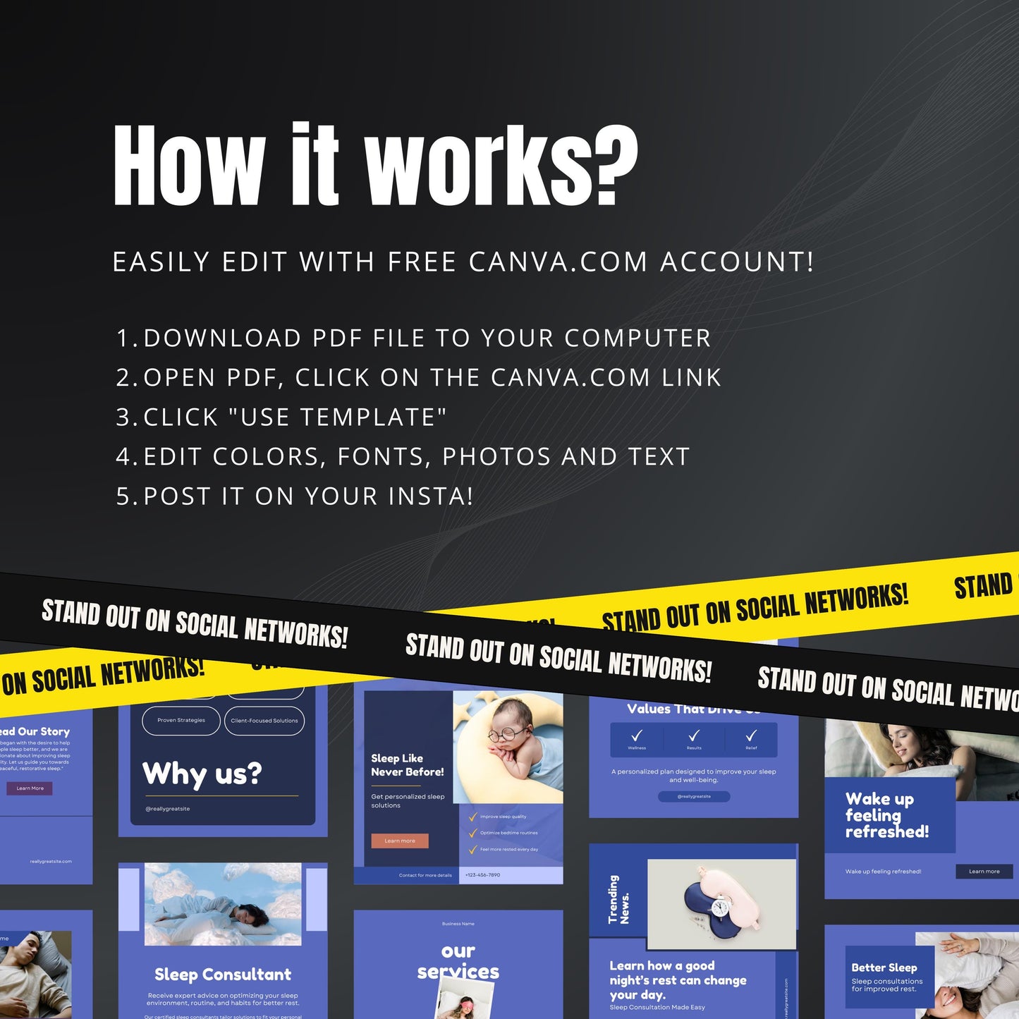 Sleep Consultant Canva Templates | Editable Instagram Posts for Baby Sleep Coaches