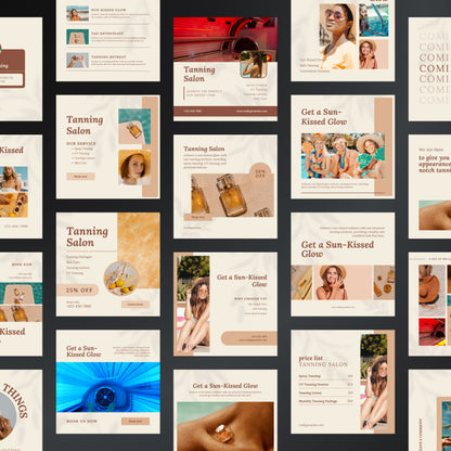 Tanning Studio Canva Templates | Editable Instagram Posts for Spray Tan & Beauty Studios