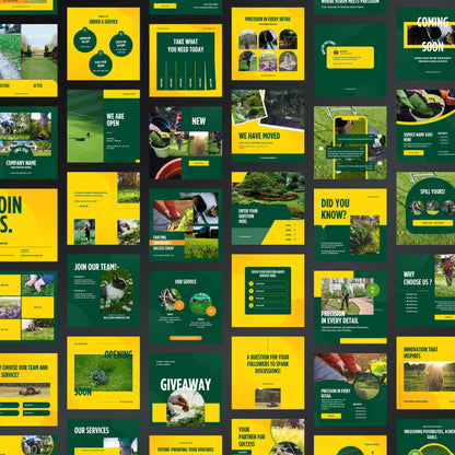 Lawn Care Canva Templates | Editable Instagram Posts for Yard Services & Landscaping Businesses