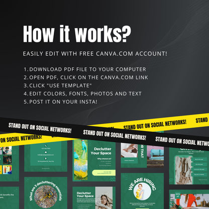 Junk Removal Canva Templates | Editable Instagram Posts for Waste & Hauling Services