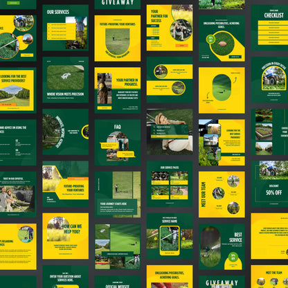 Lawn Care Canva Templates | Editable Instagram Posts for Yard Services & Landscaping Businesses