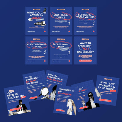 Accountants & Tax Canva Templates | Editable Instagram Posts for Accounting and Bookkeeping Services