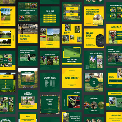 Lawn Care Canva Templates | Editable Instagram Posts for Yard Services & Landscaping Businesses
