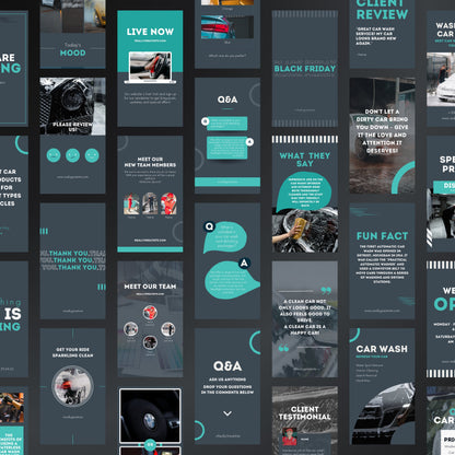 Car Wash Instagram Templates | Editable Canva Posts