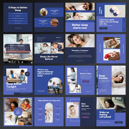 Sleep Consultant Canva Templates | Editable Instagram Posts for Baby Sleep Coaches