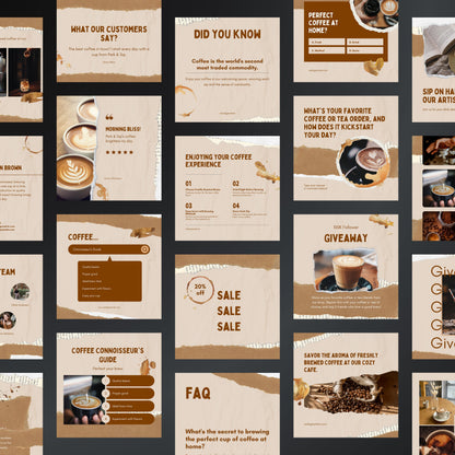 Coffee Shop Canva Templates | Editable Instagram Posts for Cafes & Beverage Businesses