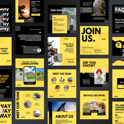 Construction Canva Templates | Editable Instagram Posts for Builders & Contractors