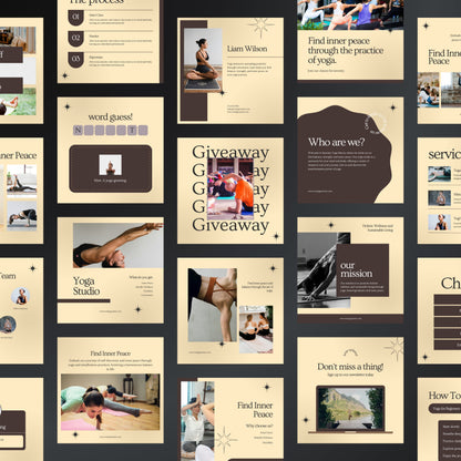 Yoga Studio Canva Templates | Editable Instagram Posts for Yoga Teachers & Wellness Coaches