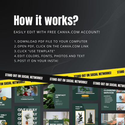 Air Duct Cleaning Canva Templates | Editable Instagram Posts for HVAC & Vent Cleaning Services