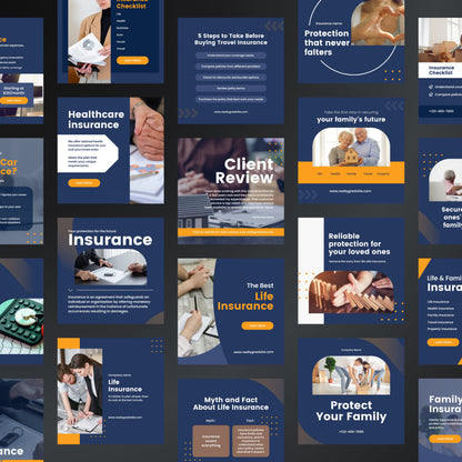 Insurance Canva Templates | Editable Instagram Posts and Stories for Agents & Brokers