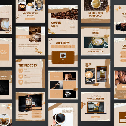Coffee Shop Canva Templates | Editable Instagram Posts for Cafes & Beverage Businesses