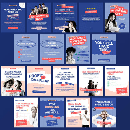 Accountants & Tax Canva Templates | Editable Instagram Posts for Accounting and Bookkeeping Services