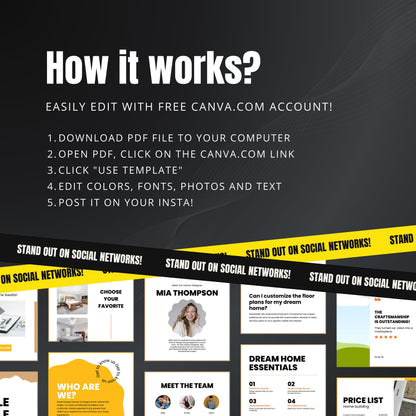 Home Builders Canva Templates | Editable Instagram Posts for Construction & Contractor Services