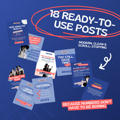 Accountants & Tax Canva Templates | Editable Instagram Posts for Accounting and Bookkeeping Services