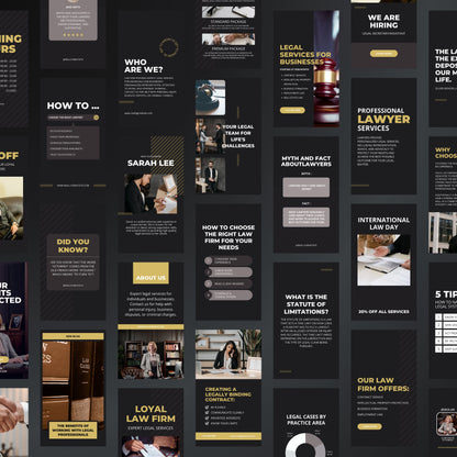 Law Firm Canva Templates | Editable Instagram Posts for Lawyers, Attorneys & Legal Marketing