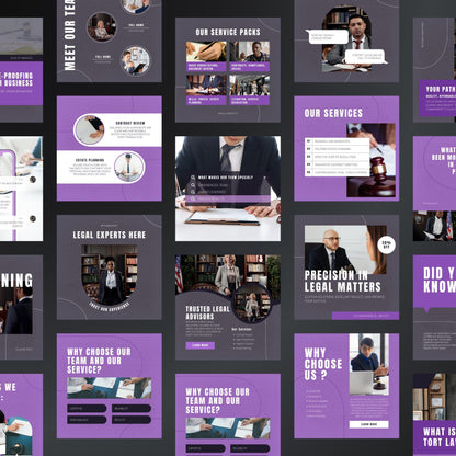 Lawyer Canva Templates | Editable Instagram Posts for Law Firms & Attorneys
